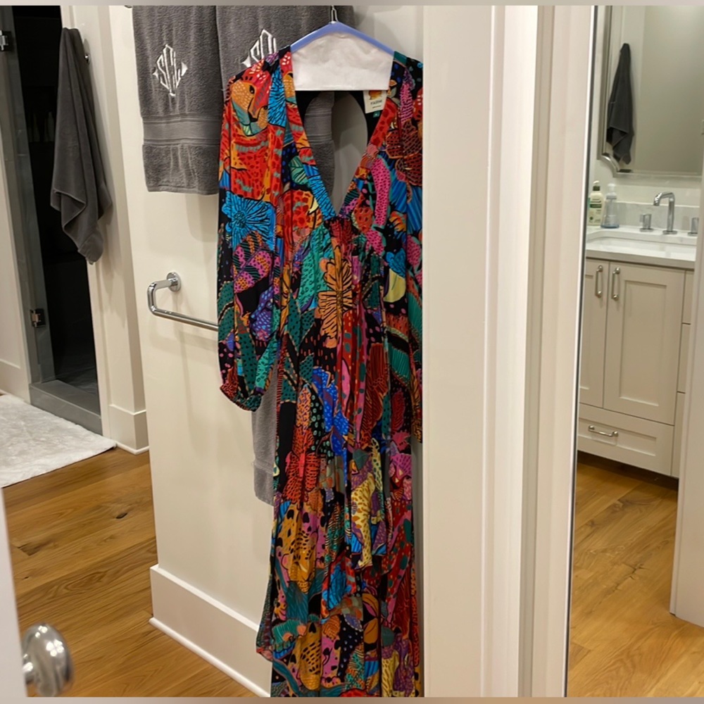 Excellent Condition! Worn Once & Dry Cleaned. Farm Rio Cool Black Leopards Dress